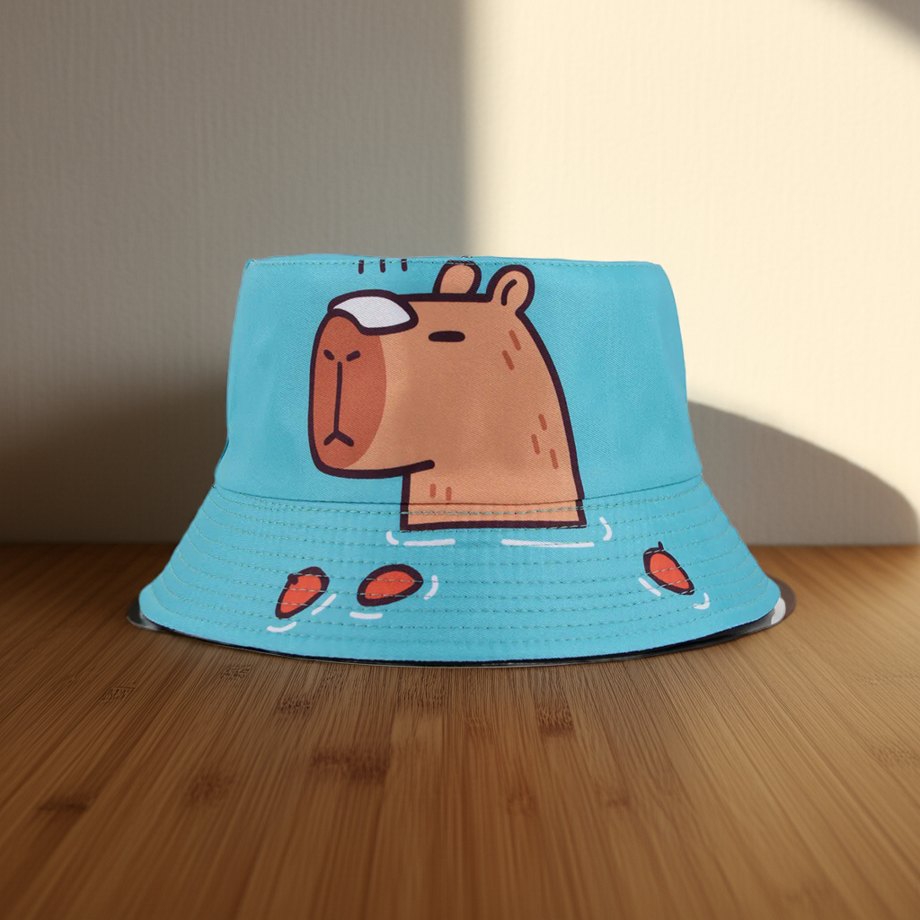 Capybara Print Bucket Hat
